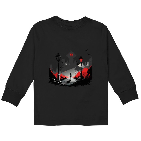 Ghost town Kids Long Sleeve T Shirts