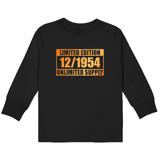 70th birthday Limited Edition - ꝏ Supply 12/1954 Kids Long Sleeve T Shirts