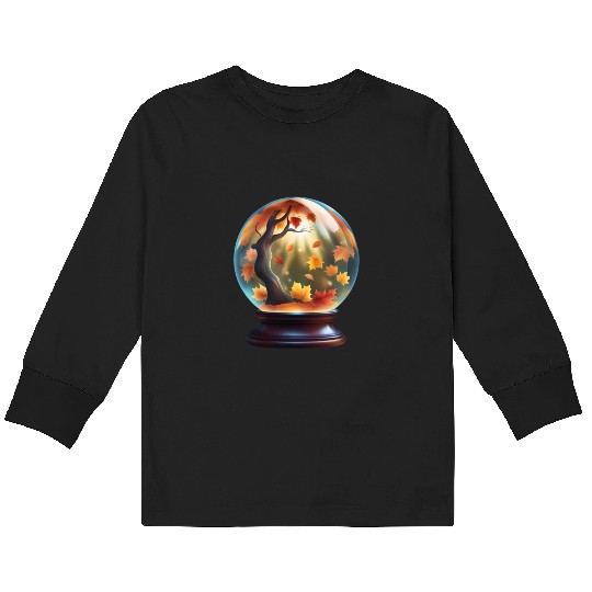 Autumn crystal ball. Kids Long Sleeve T Shirts