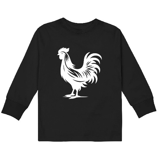 Cute Cock Pedigree Cock Large Plumage Kids Long Sleeve T Shirts