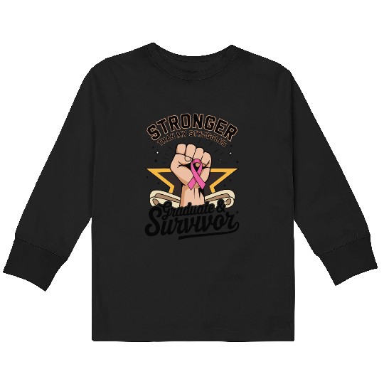 Stronger Than My Struggles – Graduate & Survivor Kids Long Sleeve T Shirts