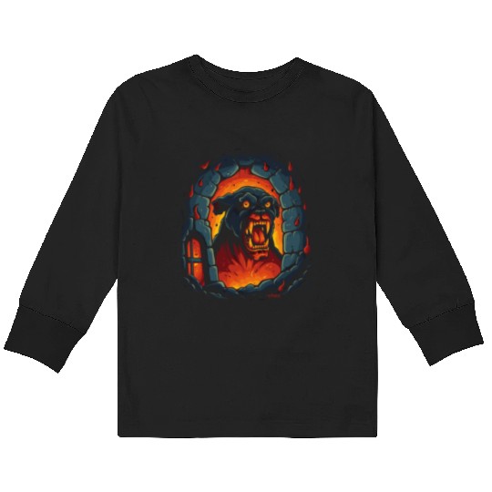Hellhound: Dog of the Hell Dungeon Kids Long Sleeve T Shirts