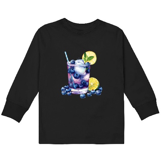 Blueberry Lemon Cocktail Kids Long Sleeve T Shirts