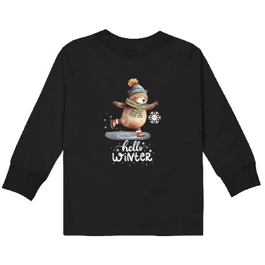 Winter Solstice Serenity Kids Long Sleeve T Shirts