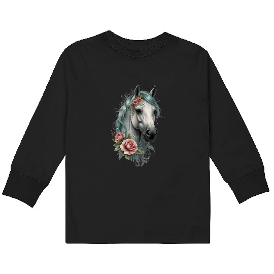 Imaginary horse Kids Long Sleeve T Shirts