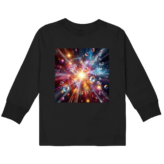 Champagne Supernova Kids Long Sleeve T Shirts