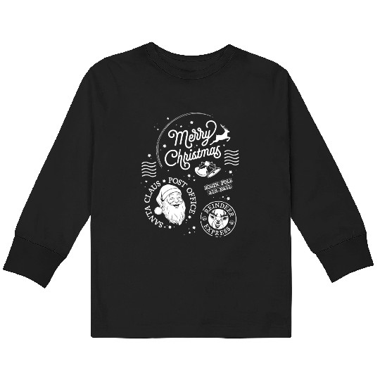 Merry Christmas Santa Claus Christmas gift Kids Long Sleeve T Shirts