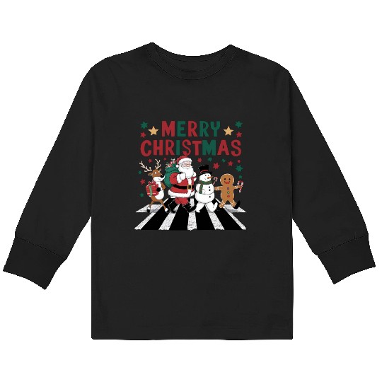 Christmas Merry Christmas For Gift Santa Claus Kids Long Sleeve T Shirts