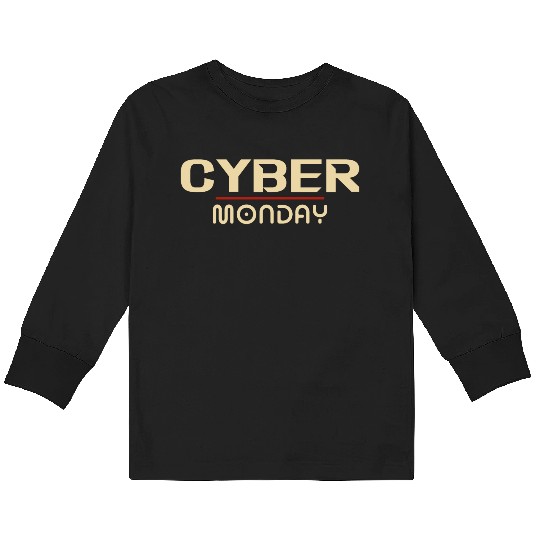 Cyber Monday Kids Long Sleeve T Shirts Design Retro vintage
