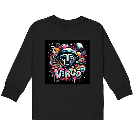 planet virgo robo Kids Long Sleeve T Shirts