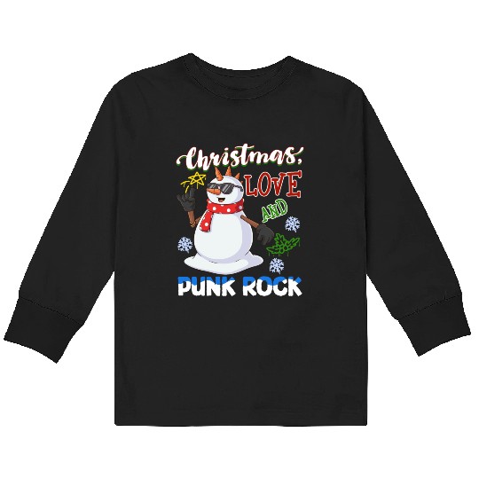 Rocky Christmas: Santa Claus Concert In Punk Rock Kids Long Sleeve T Shirts