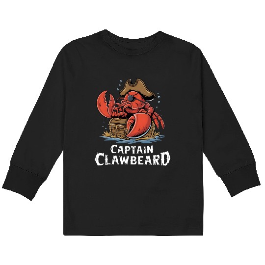 Pirate Lobster Kids Long Sleeve T Shirts