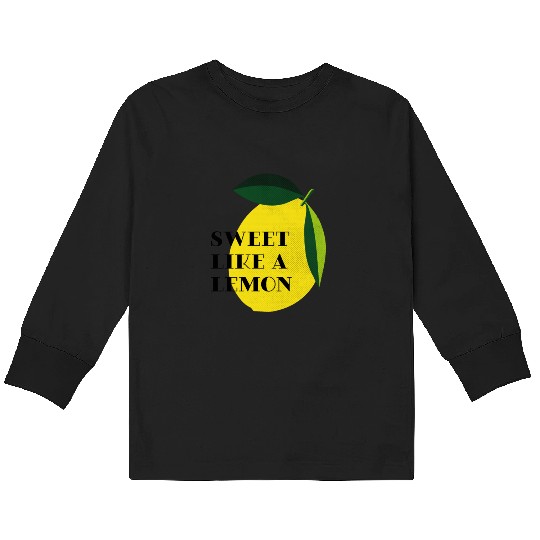 Sweet like a lemon Fruit Citrus Yellow Summer Kids Long Sleeve T Shirts