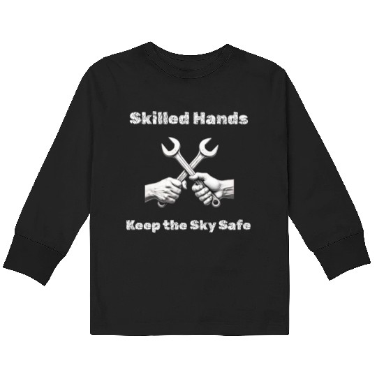 Aircraft Mechanic & Engineer – Repair Crew Kids Long Sleeve T Shirts