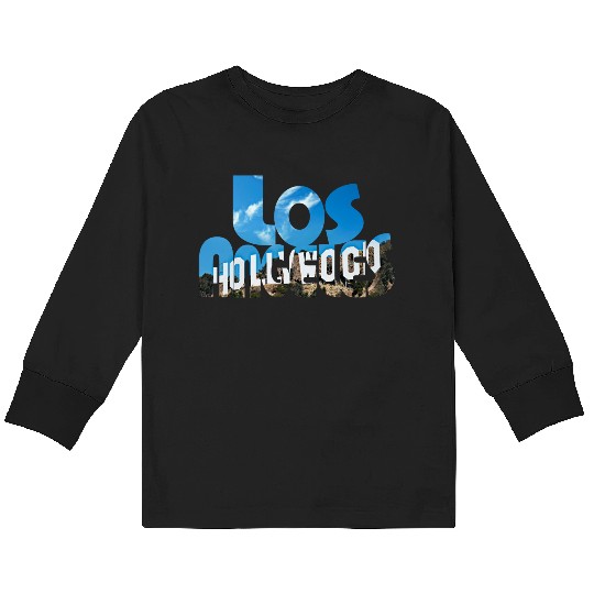 Hollywood on Los Angeles Kids Long Sleeve T Shirts