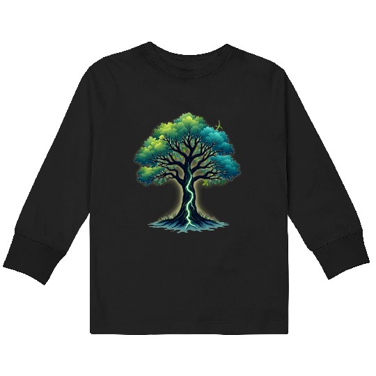 Majestic Tree of Life Kids Long Sleeve T Shirts