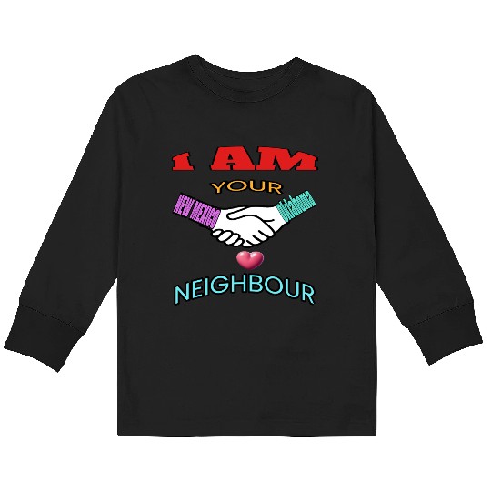 I AM YOUR NEIGHOUR NEW MEXICO AND OKLAHOMA Kids Long Sleeve T Shirts