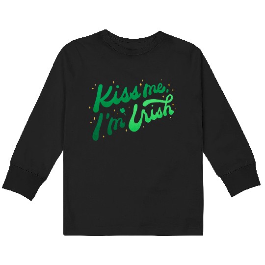 Kiss Me I'm Irish on Kids Long Sleeve T Shirts