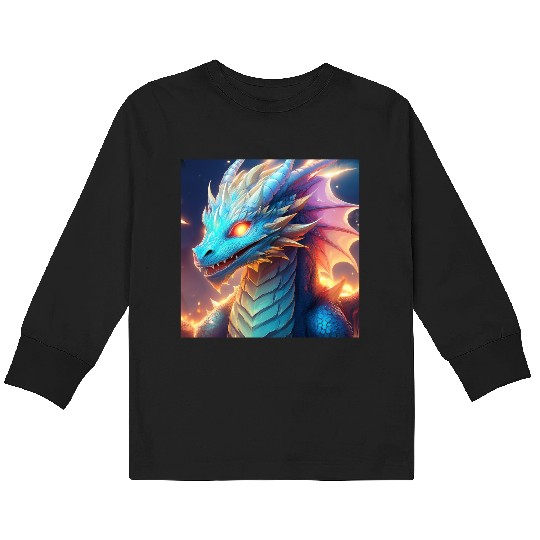 Celestial dragon Kids Long Sleeve T Shirts