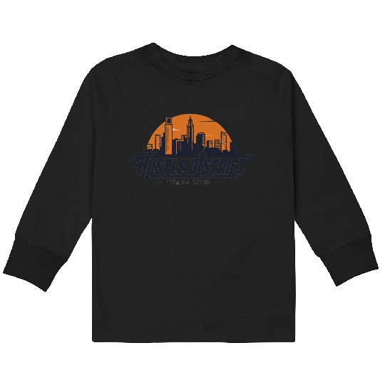 Hustle District Kids Long Sleeve T Shirts
