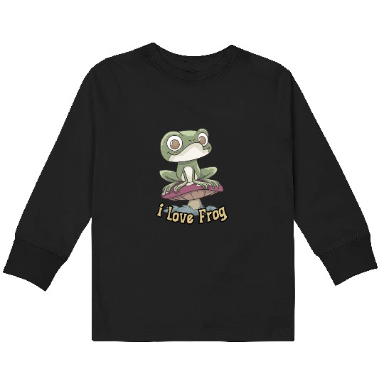 i love frog Kids Long Sleeve T Shirts
