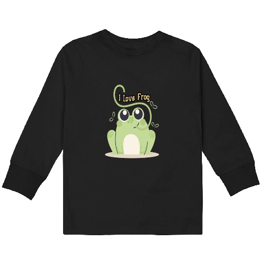 i love frog Kids Long Sleeve T Shirts