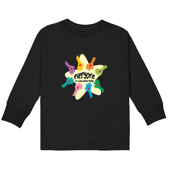 Everyone Is Welcome, Idaho Teacher, teacher, idaho Kids Long Sleeve T Shirts