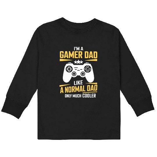 Gamer Dad Kids Long Sleeve T Shirts – Funny Father's Day Gift