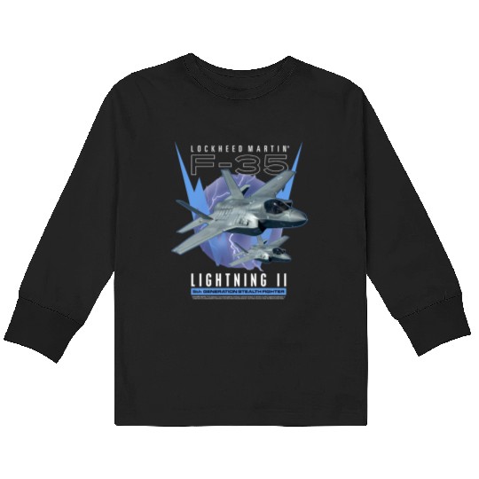 F-35 LightningIi 5Th Gen Stealth Fighter Kids Long Sleeve T Shirts