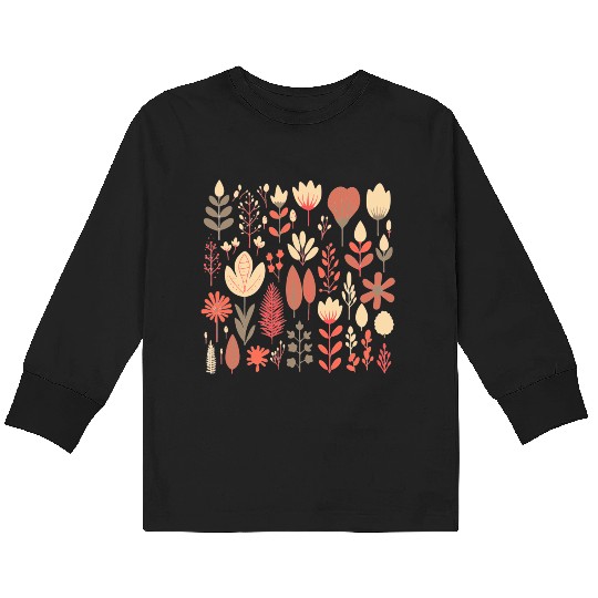 Spring Flowers Kids Long Sleeve T Shirts