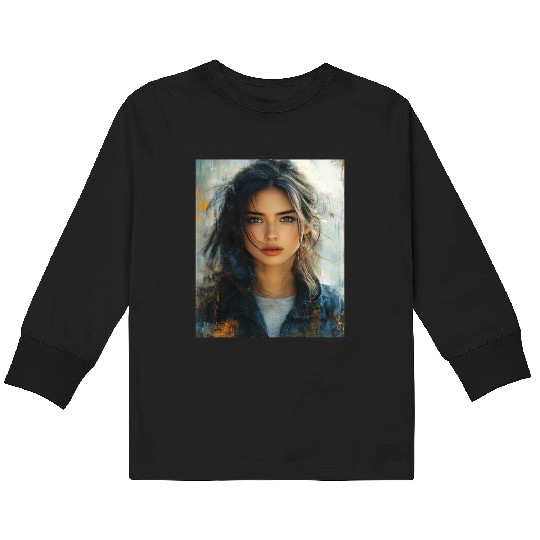 Urban Glow: Painted Horizon Kids Long Sleeve T Shirts