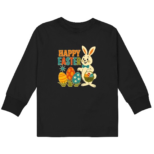 Happy Easter Bunny –2025 Kids Long Sleeve T Shirts
