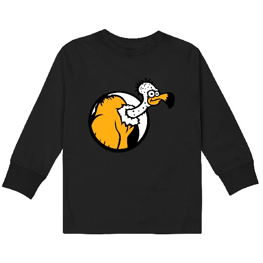 Vulture scavenger bird funny vultures fun cartoon Kids Long Sleeve T Shirts
