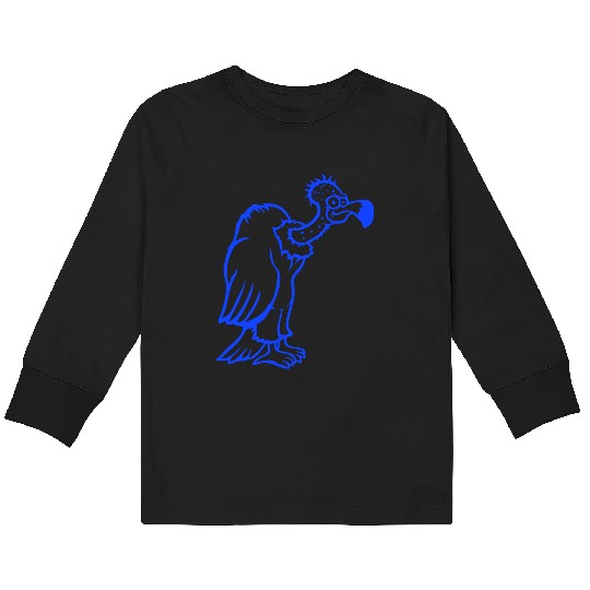 Vulture scavenger bird funny vultures fun cartoon Kids Long Sleeve T Shirts