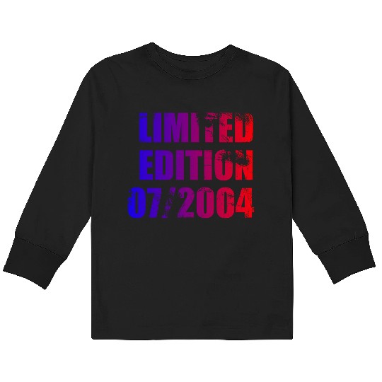21st birthday Limited Edition 07/2004 Kids Long Sleeve T Shirts