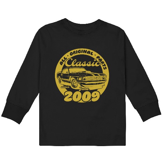 16th birthday Musclecar - Classic since 06/2009 Kids Long Sleeve T Shirts