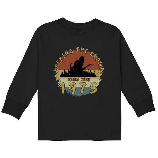 50th Birthday Rocking the crowd GIT 07/1975 Kids Long Sleeve T Shirts