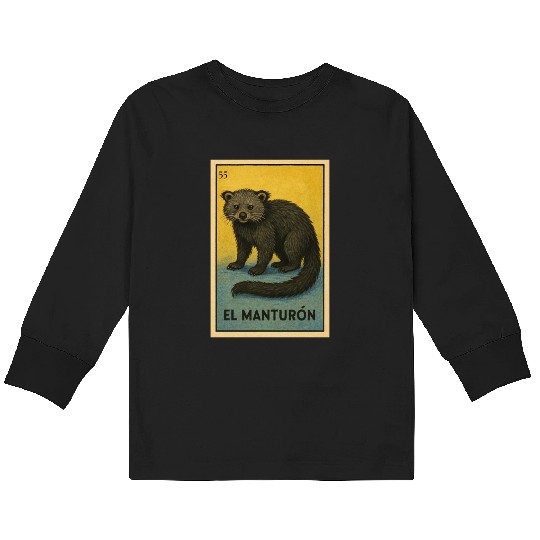 EL MANTURÓN - THE BEARCAT - LA LOTERÍA Kids Long Sleeve T Shirts