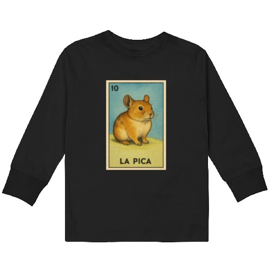 LA PICA - THE ROCK RABBIT - LA LOTERÍA Kids Long Sleeve T Shirts