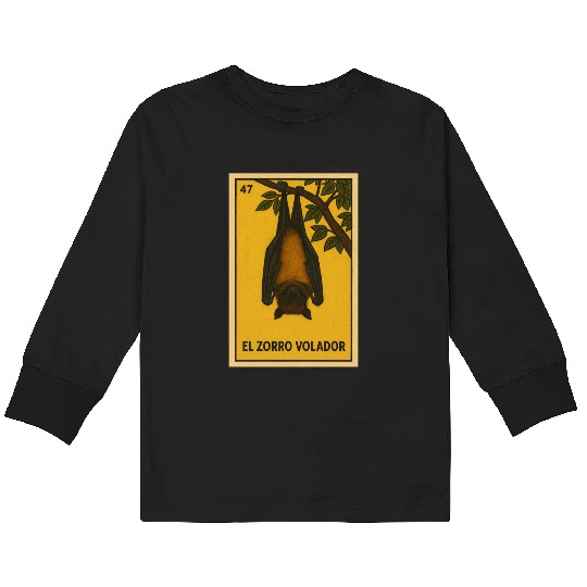 EL ZORRO VOLADOR - THE FLYING FOX - LA LOTERÍA Kids Long Sleeve T Shirts