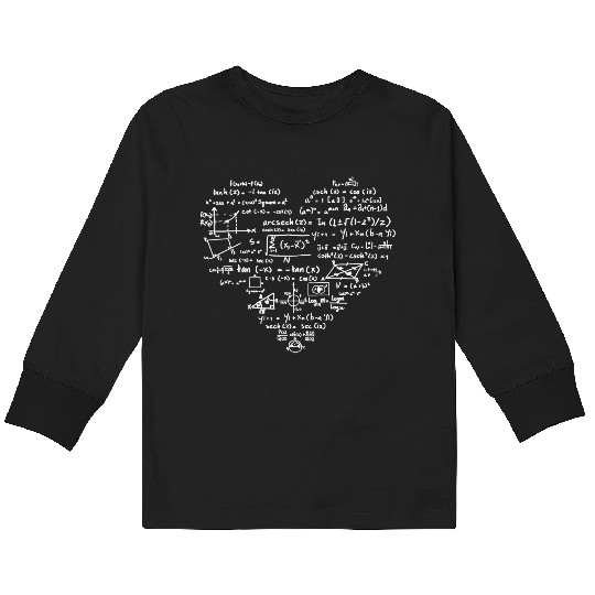 I Love Math Science Math Teacher Student Kids Long Sleeve T Shirts