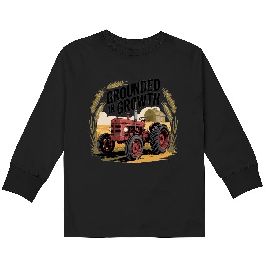 Grounded in Growth Kids Long Sleeve T Shirts