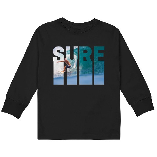Surfing Kids Long Sleeve T Shirts