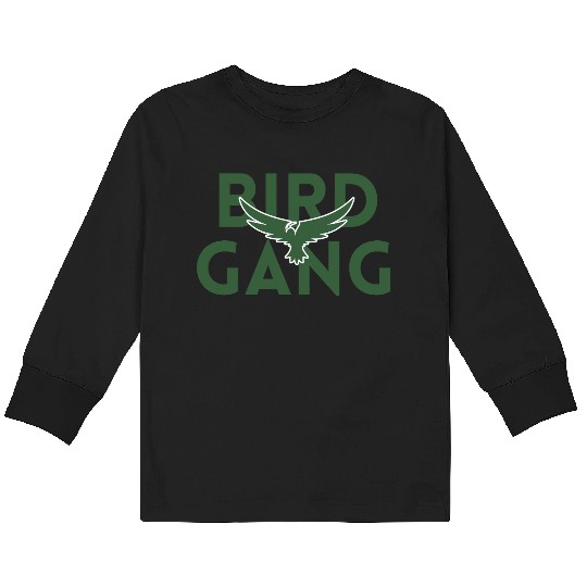 Bird Gang Bold Logo Design Kids Long Sleeve T Shirts