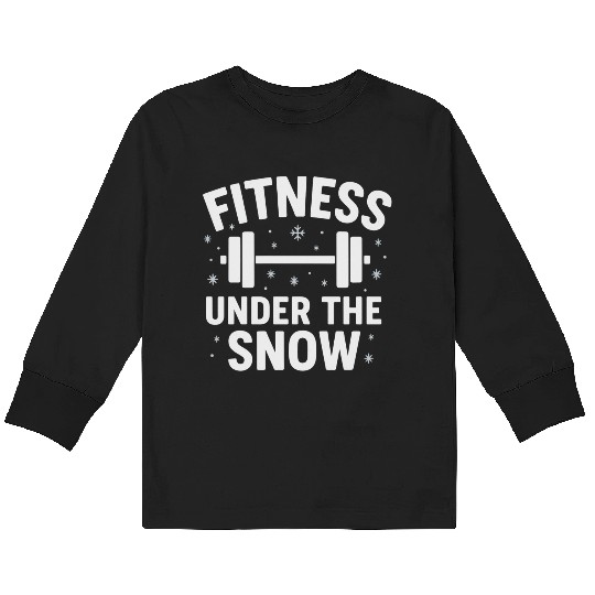 Fitness Under the Snow Winter Kids Long Sleeve T Shirts