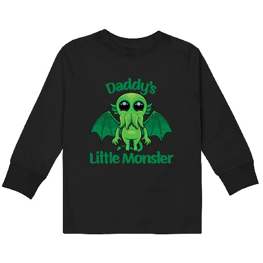 Daddy’s Little Monster Cute Baby Cthulhu Kids Long Sleeve T Shirts