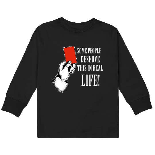 Red card funny designs Kids Long Sleeve T Shirts