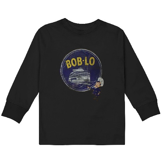Vintage Retro Classic Cute Detroit Boblo Island Kids Long Sleeve T Shirts