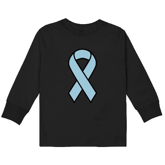Light Blue Prostate Cancer Ribbon Kids Long Sleeve T Shirts