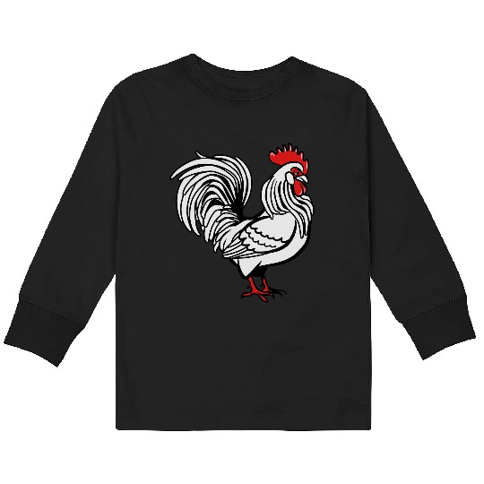 Cock witty bird Kids Long Sleeve T Shirts